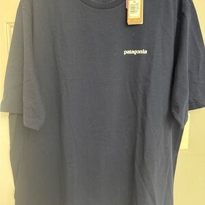 Patagonia Blue Short Sleeve Tee Classic Crew Neck